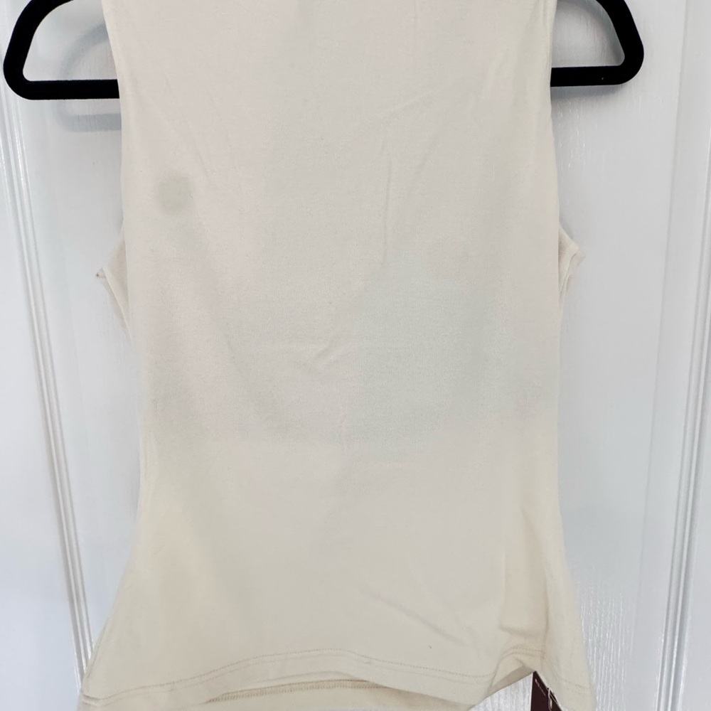 OGL - Women's Cream Sleeveless Top built in bra! NWT - Picture 4 of 5